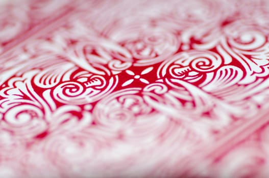 Textured backside of a playing card