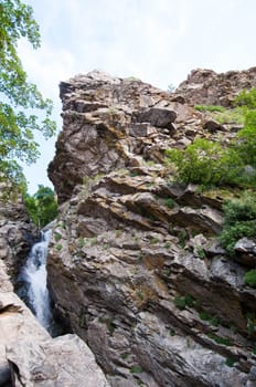 Waterfall found in the mountains near Draper Utah