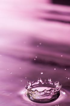 Purple Splash captured with high speed lighting