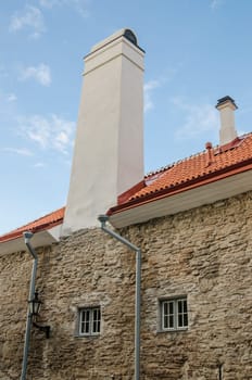 An old building with a large chimney, Tallinn