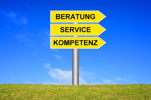 Sign postsigns: Consulting service competence