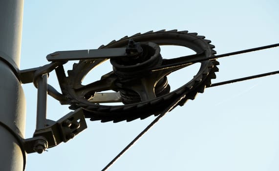 Wire rope mount for the tram