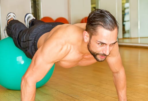 Training with the gymnastics bal