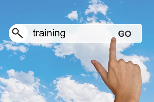 training button on search toolbar