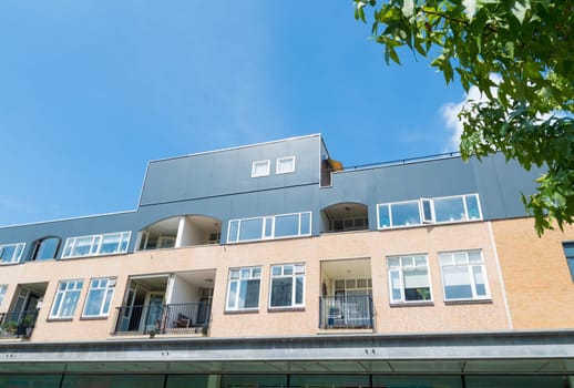 exterior of a modern apartment in almere, netherlands