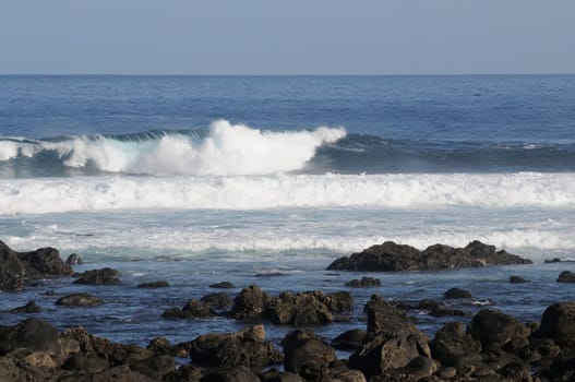Atlantic ocean at the island lanzarote