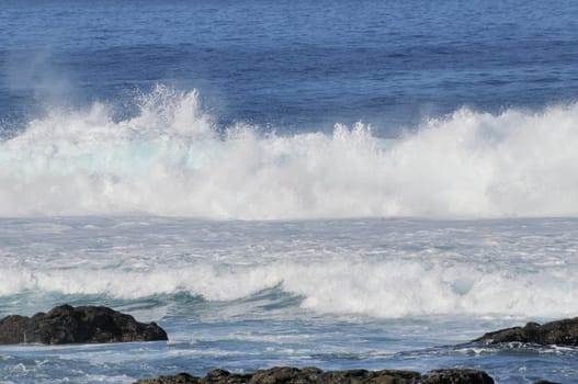 Atlantic ocean at the island lanzarote