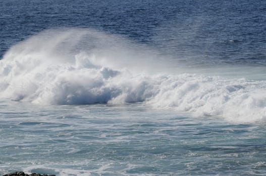 Atlantic ocean at the island lanzarote