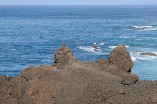 Atlantic ocean at the island lanzarote