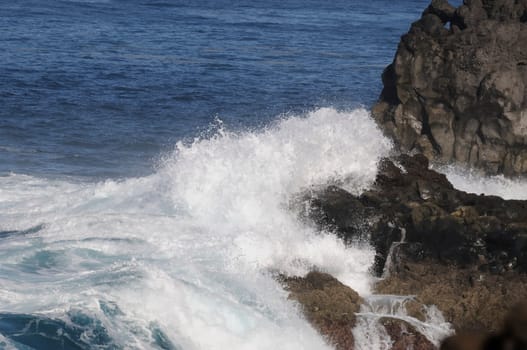 Atlantic ocean at the island lanzarote