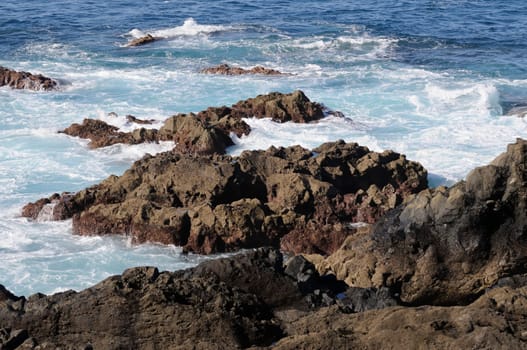 Atlantic ocean at the island lanzarote