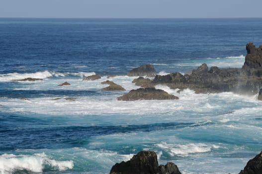 Atlantic ocean at the island lanzarote