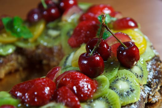 An assortment of fresh fruit on a