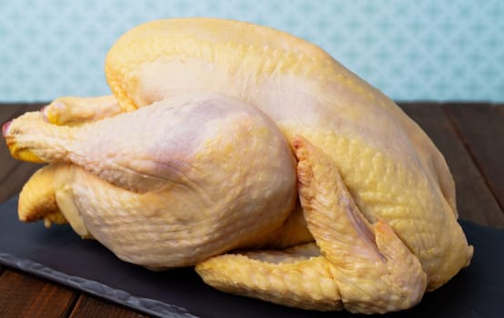 Raw free range chicken ready for cooking