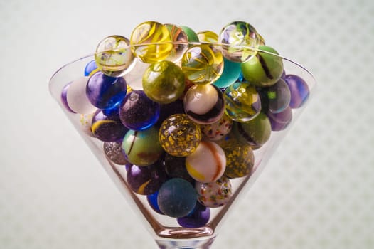 Colorful marbles served in a bowl, ready for playing