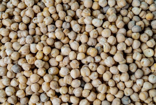 background with dried healthy dryes organic chickpeas