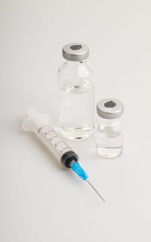 vials and syringe waitning for the patients