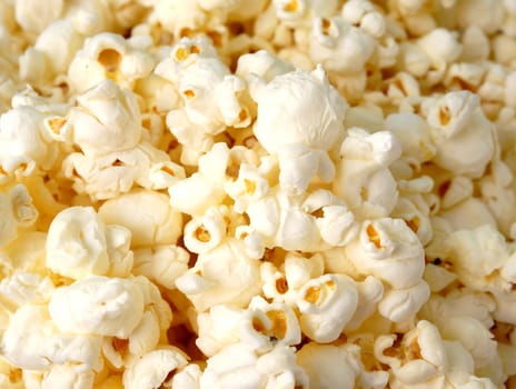 Popcorn, unhealthy salty snack made from corn