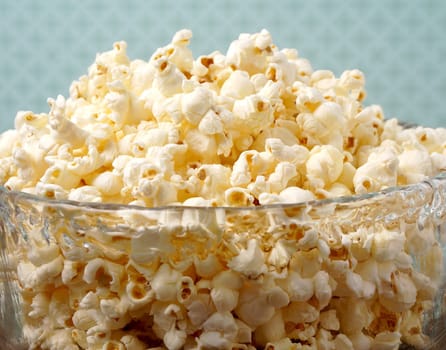 Popcorn, unhealthy salty snack made from corn