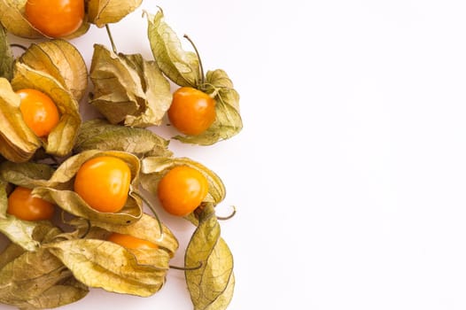 Helathy fresh Gooseberry Cape isolated on white