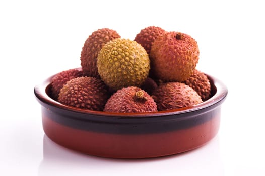 Litchi, liche, lychee, fresh healthy ripe fruith, background