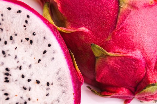Dragon fruit or Pitaya isolated on white