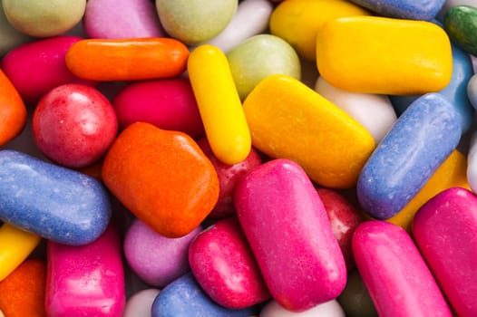 huge pile of yummy colorful candy, closeup