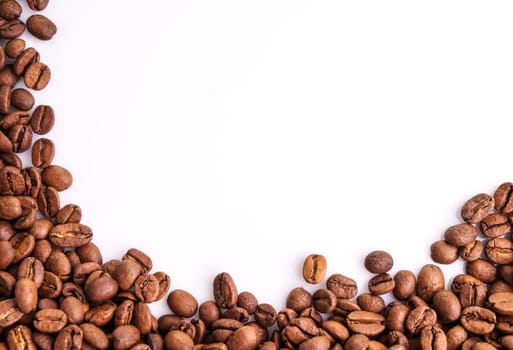 Coffee Beans, Pile of Many fresh roasted beans