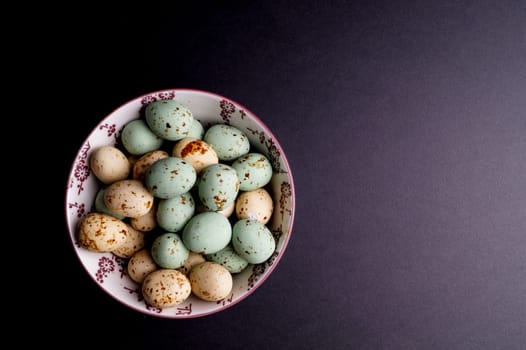 Easter Egg with copy space . Colourful Holiday eggs