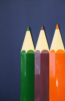 model colored pencils with copy space