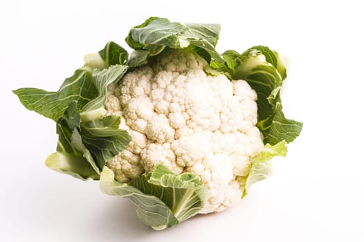 Healthy Organic Cauliflower isolated on white background