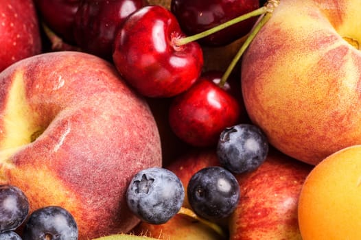 Fruit Collections. Full Frame close up of fresh organic fruit
