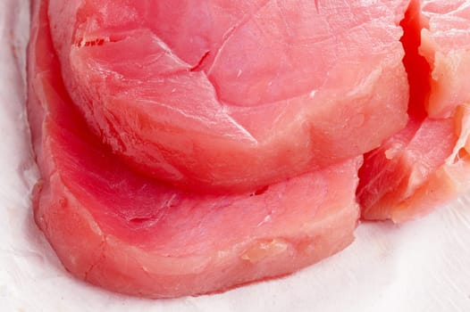 Tuna fish, fresh steaks ready for cooking an meal
