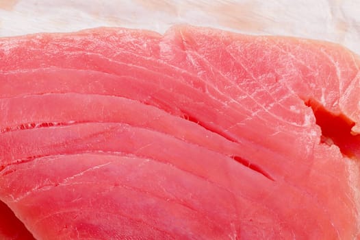 Tuna fish, fresh steaks ready for cooking an meal