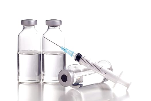 Medicine in vials and syringe , ready for vaccine injection , Cancer Treatment , Pain Treatment and can also be abused for an illegal use