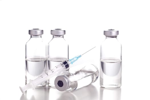 Medicine in vials and syringe , ready for vaccine injection , Cancer Treatment , Pain Treatment and can also be abused for an illegal use