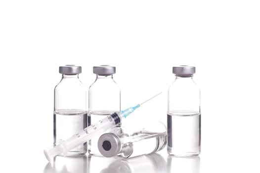 Medicine in vials and syringe , ready for vaccine injection , Cancer Treatment , Pain Treatment and can also be abused for an illegal use
