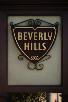 The entrance sign from beverley Hills in Los Angeles.