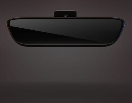 car rearview mirror isolated ob dark background