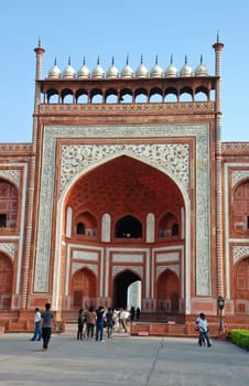 The gate to Taj Mahal