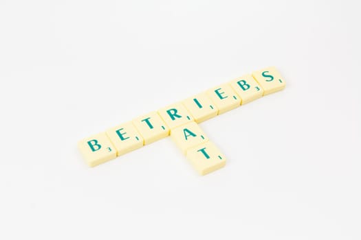 Blocks with text - headline,headline - crossword,works council