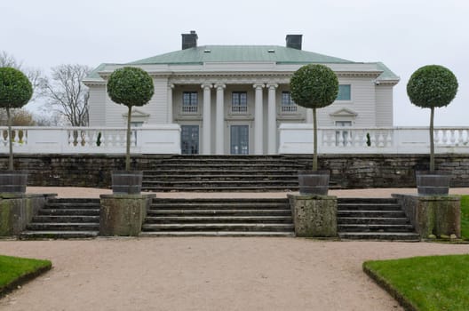 Gunnebo House a very cloudy and rainy day