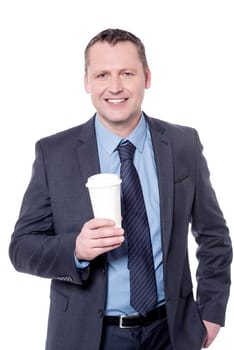 Businessman at break from work