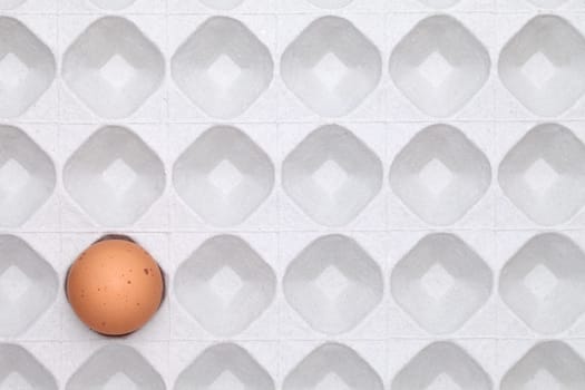 Empty egg package background, paper box top view