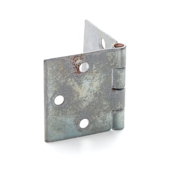 Single door hinge isolated on white background.