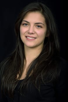 young beautiful woman portrait, studio picture
