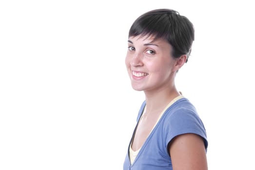 Close-up portrait of a beautiful young woman