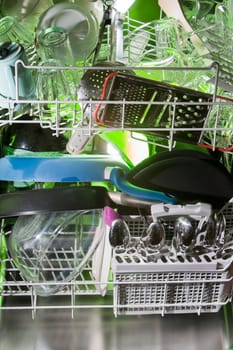 Dishwasher with clean  dishware