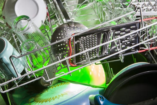 Dishwasher with clean  dishware