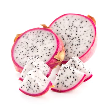 Pitaya or Dragon Fruit isolated on white background.